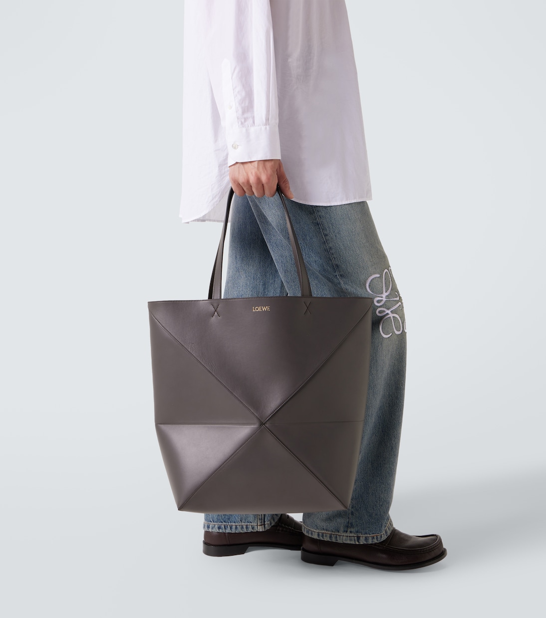 Cabas Puzzle Fold XL en cuir | Loewe