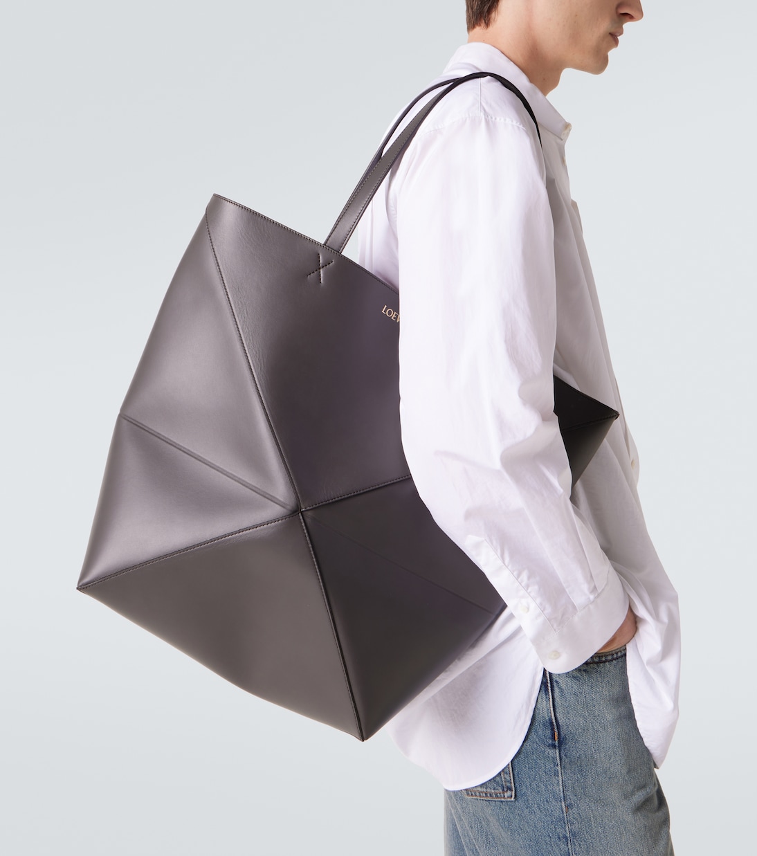Cabas Puzzle Fold XL en cuir | Loewe
