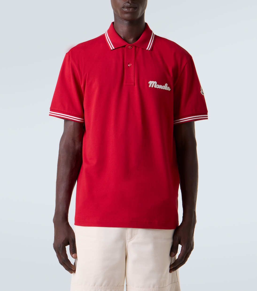 Logo cotton piqué polo shirt | Moncler