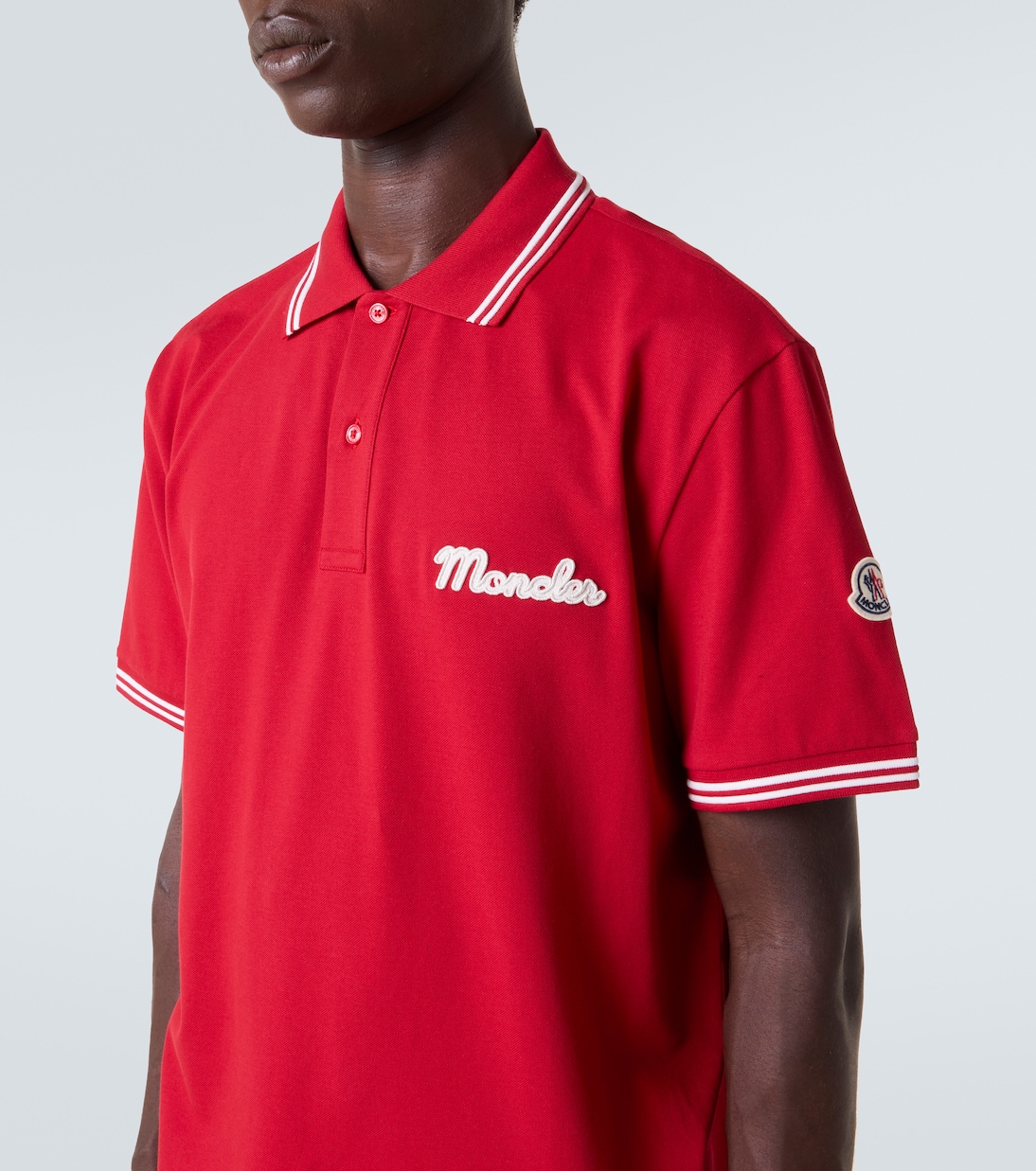 Logo cotton piqué polo shirt | Moncler