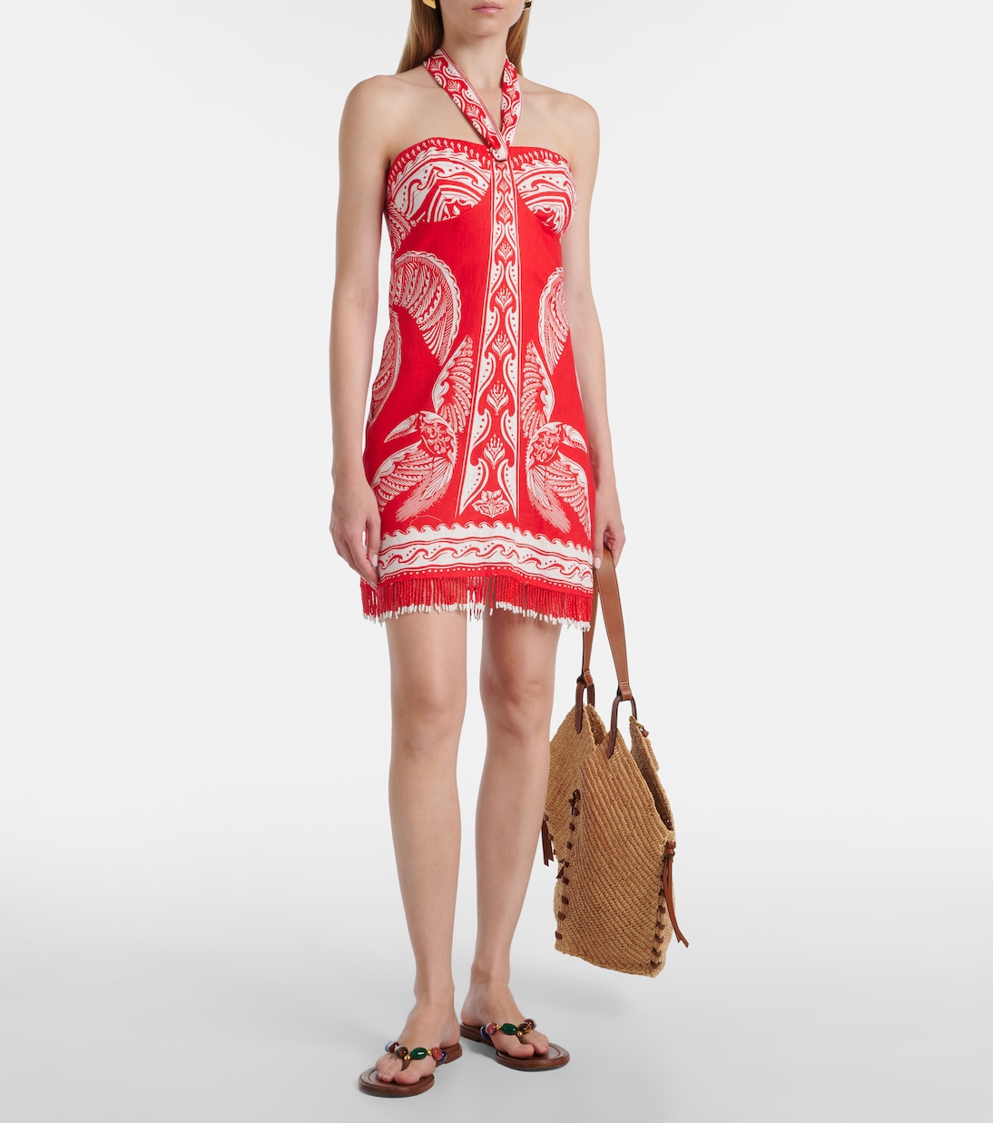 Majestic Coconut Tree linen minidress | Farm Rio