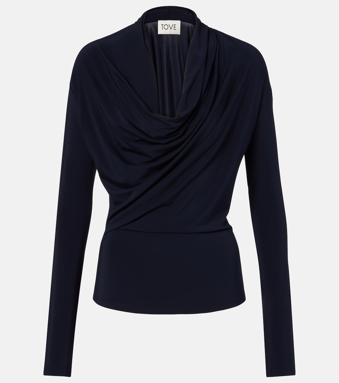Fina draped jersey top | Tove