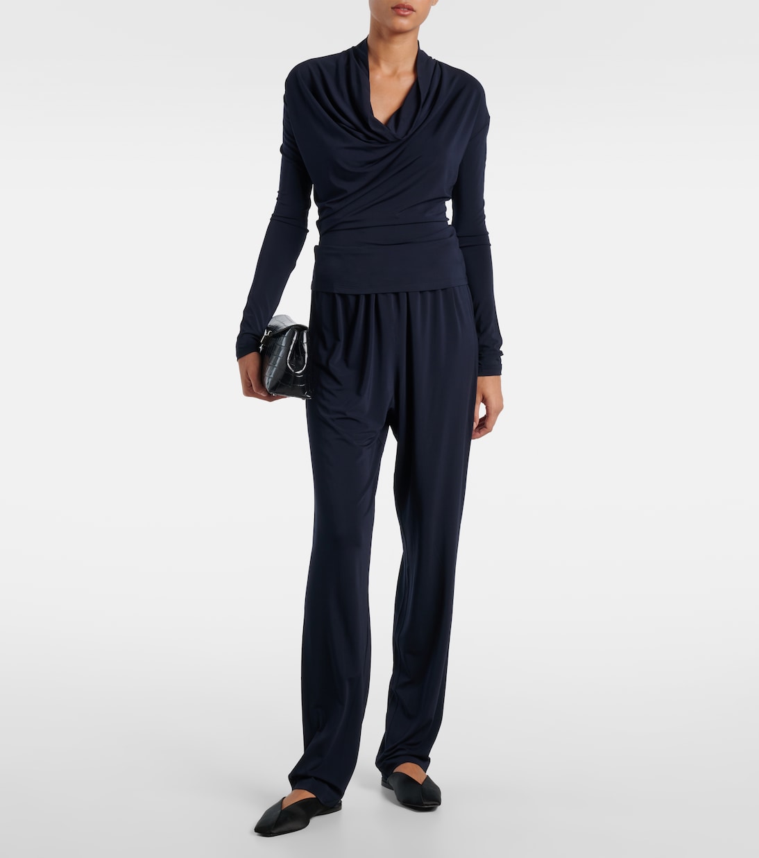Fina draped jersey top | Tove