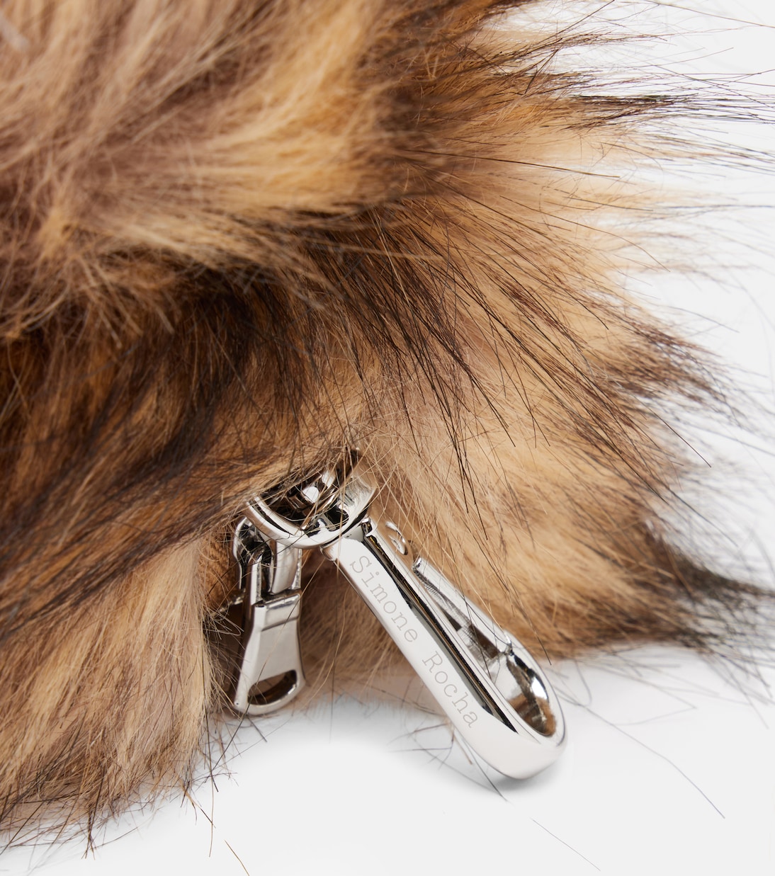 Verziertes Münzetui aus Faux Fur | Simone Rocha