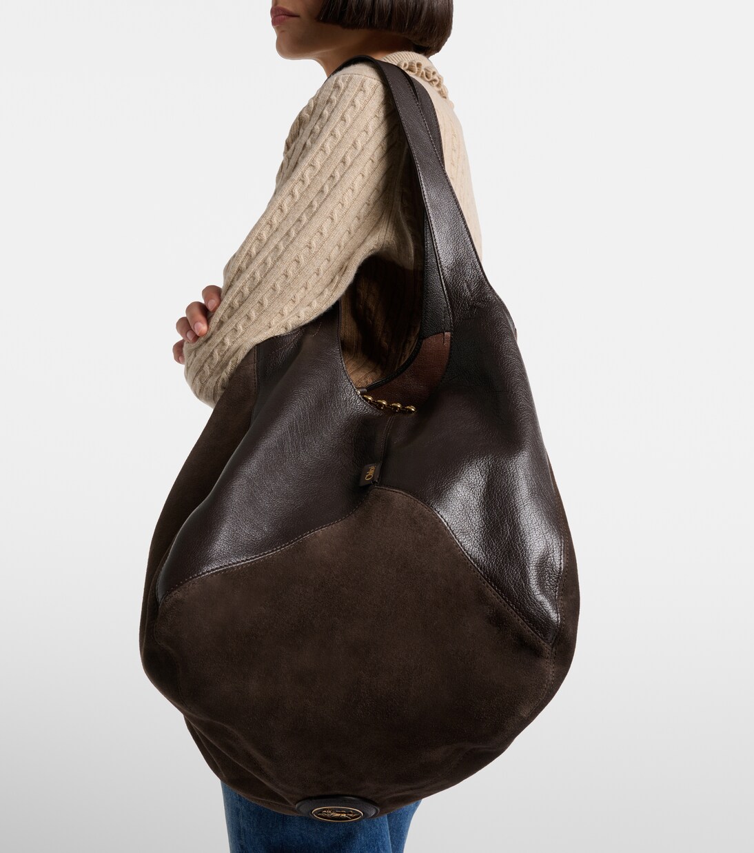 Schultertasche Chloé Balloon Medium aus Leder | Chloé