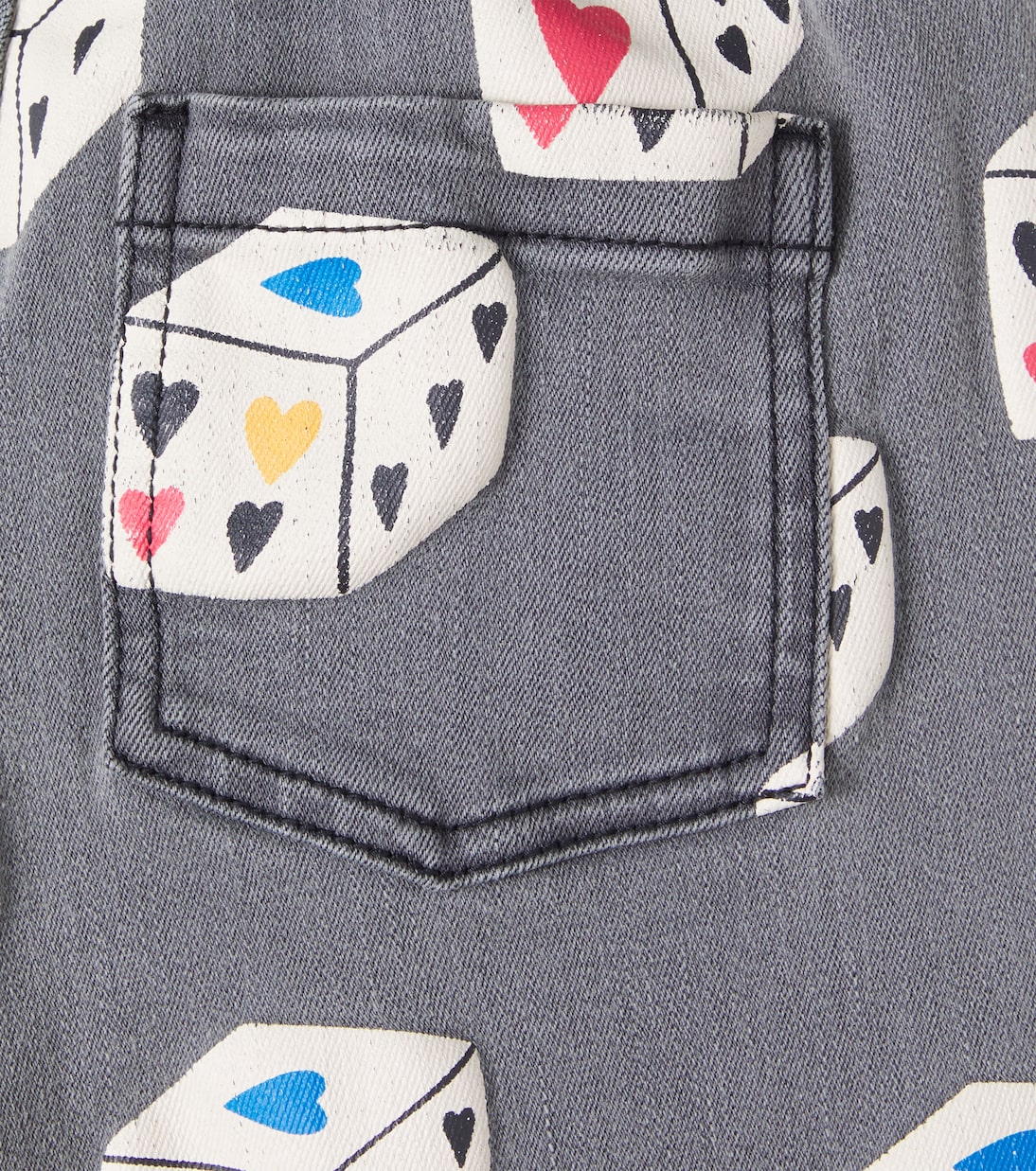 Heart Diced printed jeans | Jellymallow