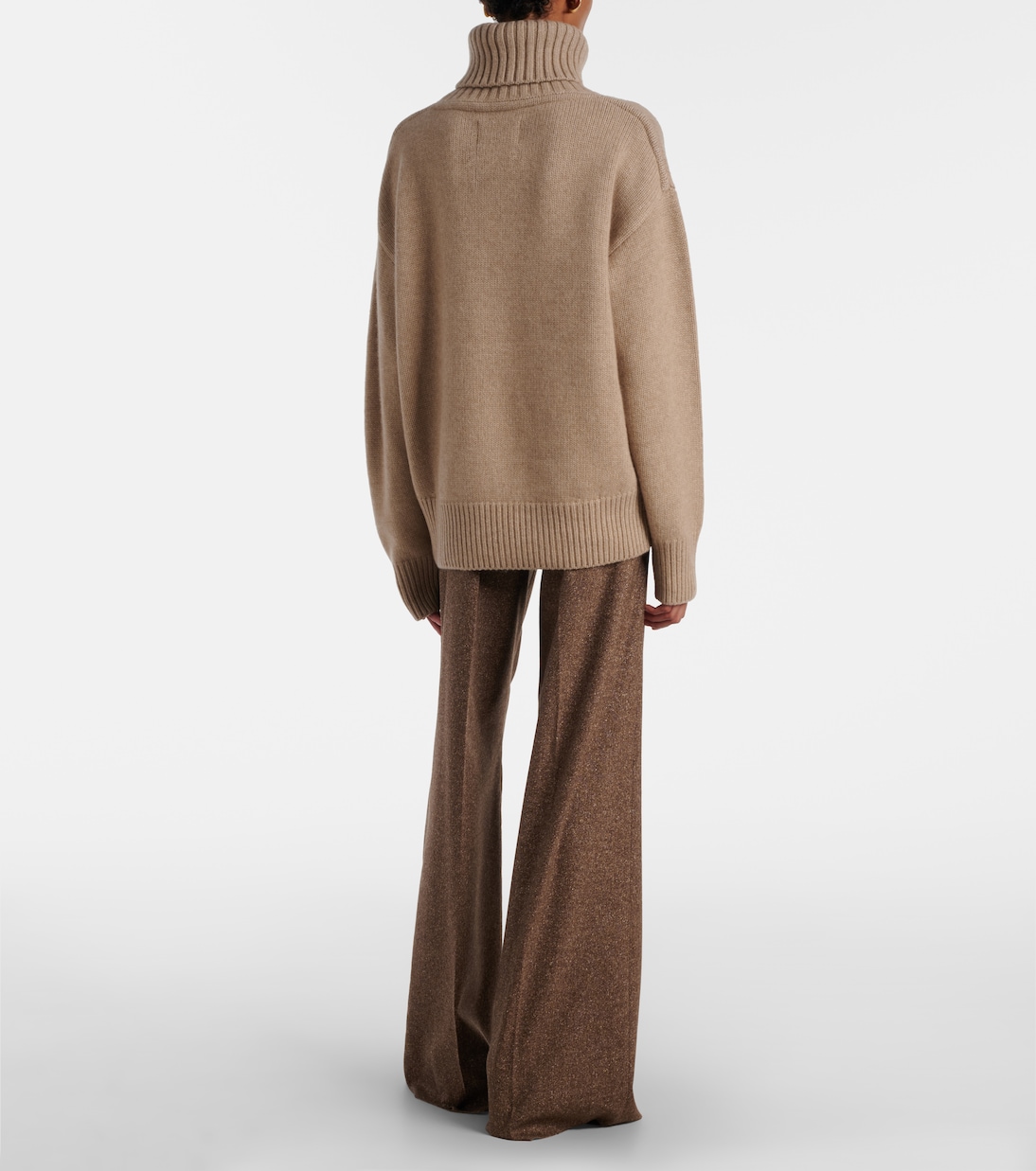Jersey de cuello alto Oversize Xtra de cachemir | Extreme Cashmere