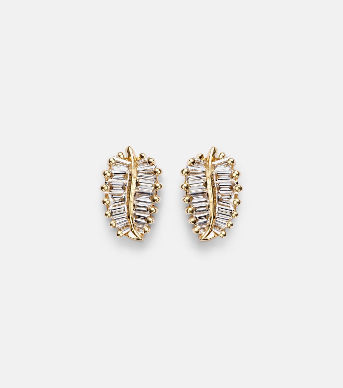 Small 18kt gold earrings with diamonds  | Anita Ko