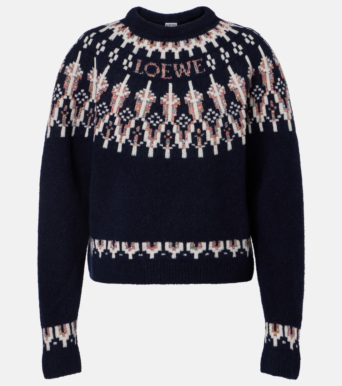 Fair Isle wool-blend jacquard sweater | Loewe