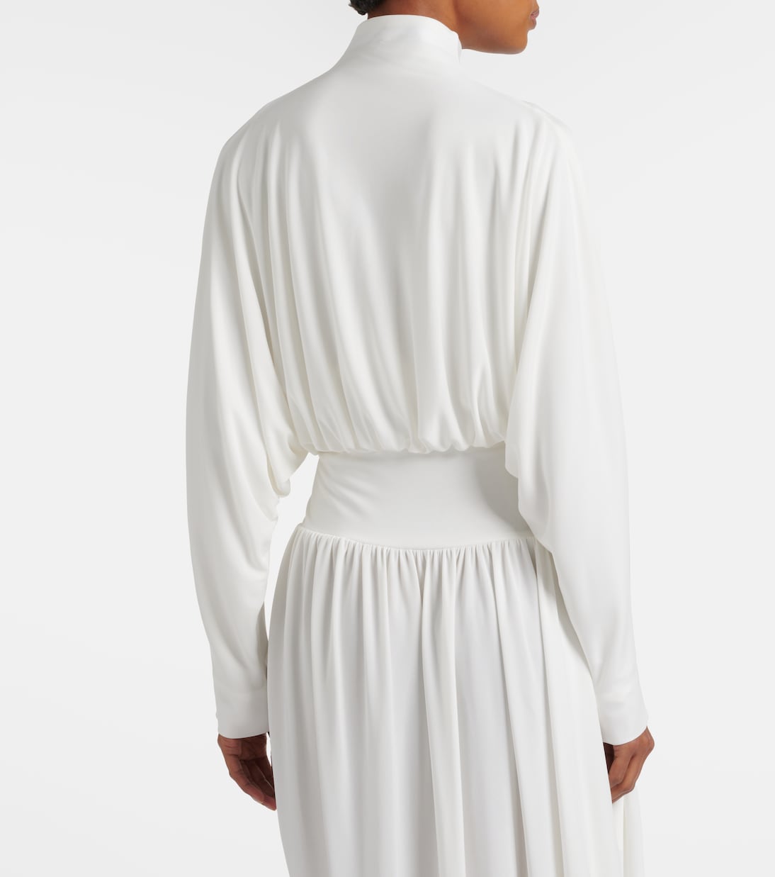 Draped mockneck jersey jacket | Alaïa