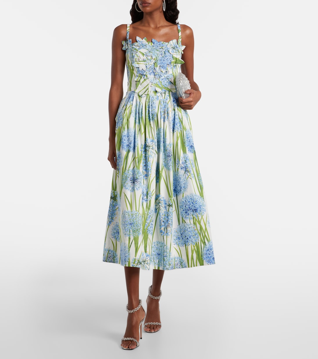 Midikleid Allium aus einem Baumwollgemisch | Oscar de la Renta