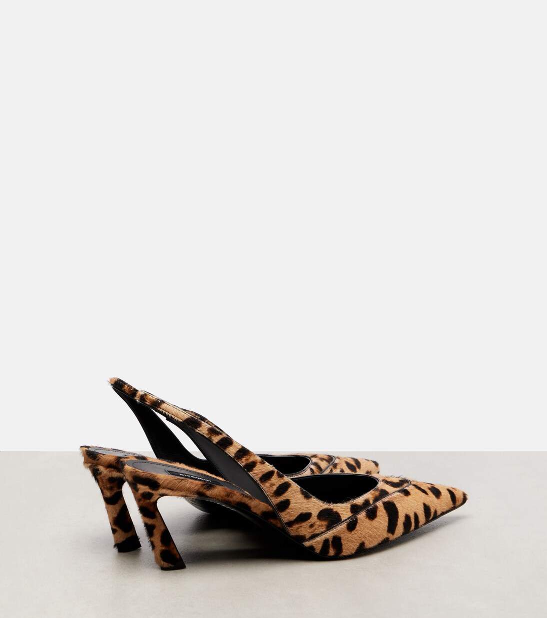 Leopard-print calf hair slingback sandals | Givenchy