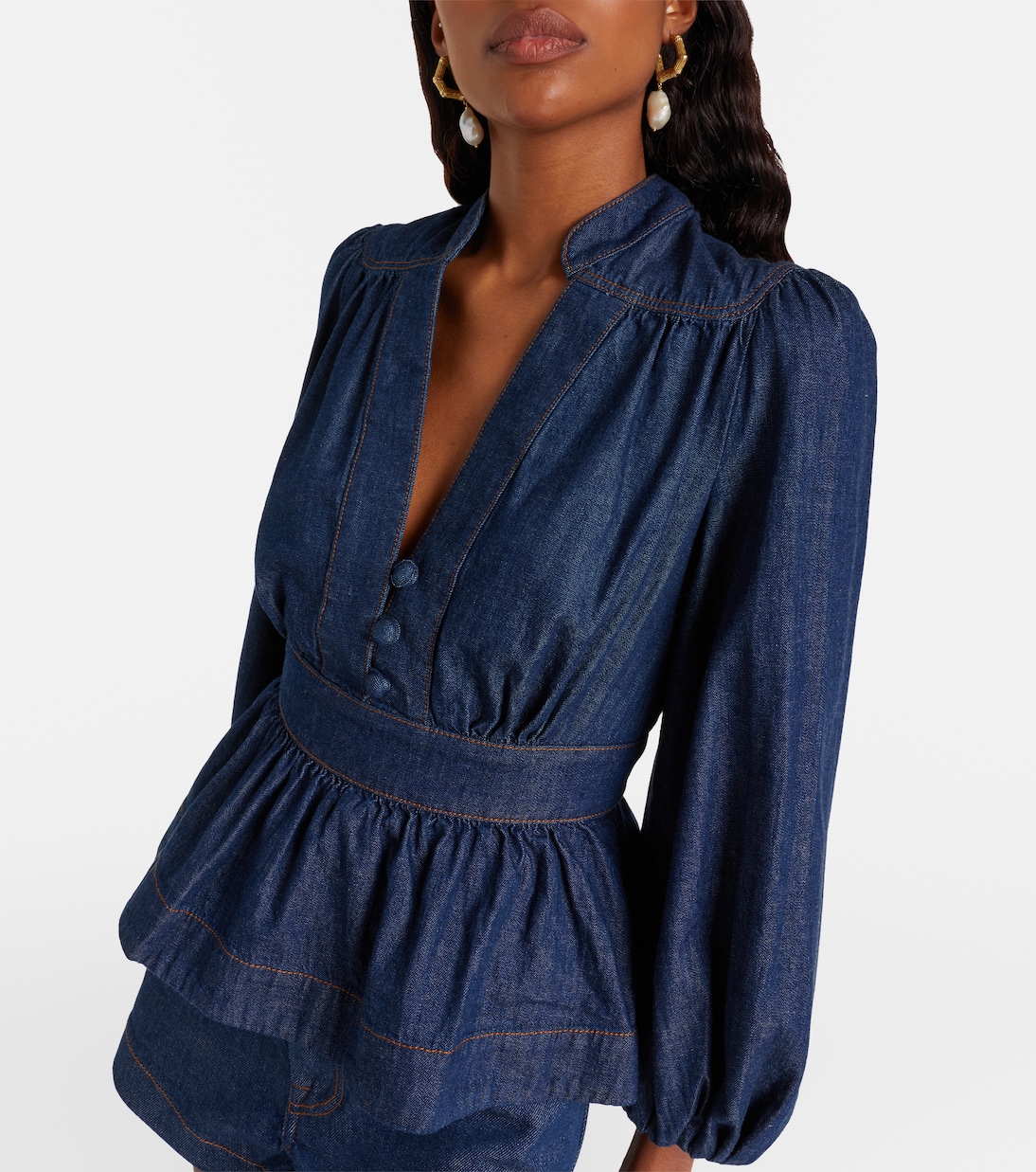 Awaken denim blouse | Zimmermann
