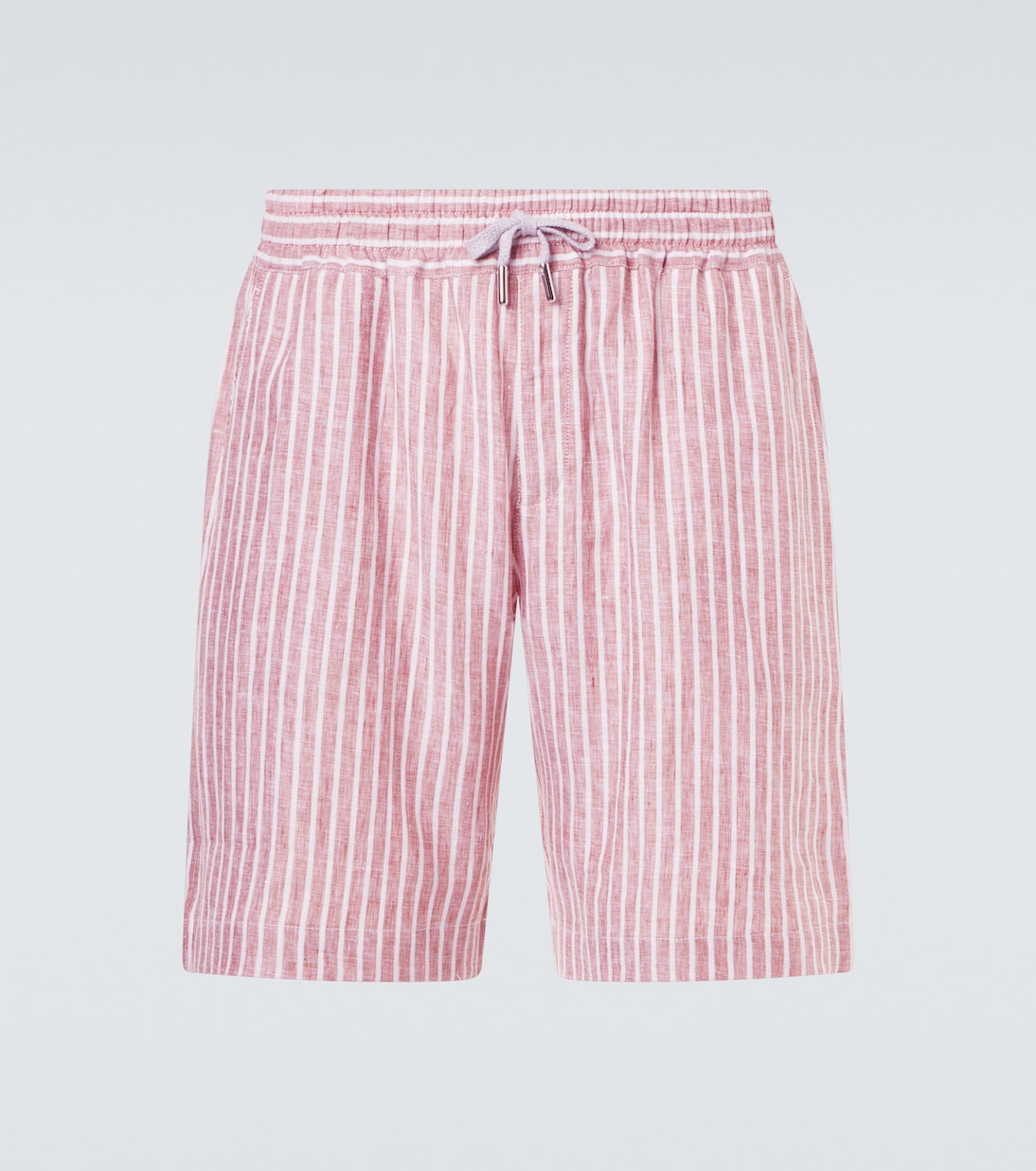 Alfa striped linen Bermuda shorts | Fedeli