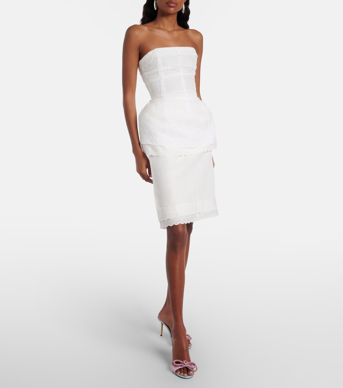 Double Bow 85 gingham mules | Mach & Mach