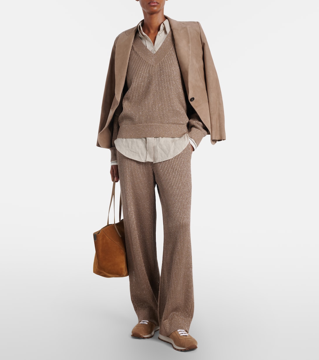 Zapatillas de ante con cuentas Monili | Brunello Cucinelli