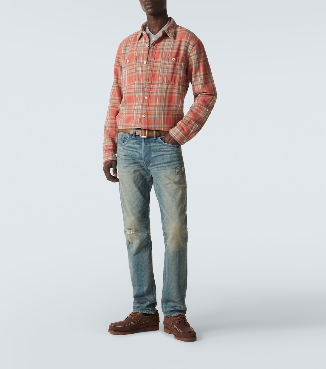 Cameron plaid cotton twill shirt | RRL