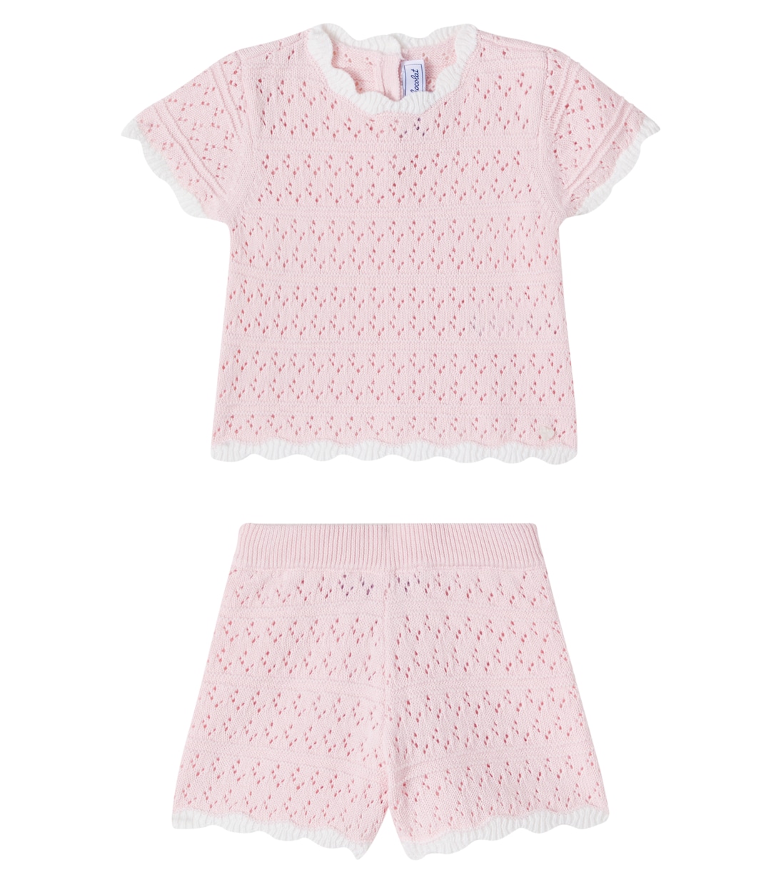Baby open-knit cotton top and shorts set | Tartine et Chocolat