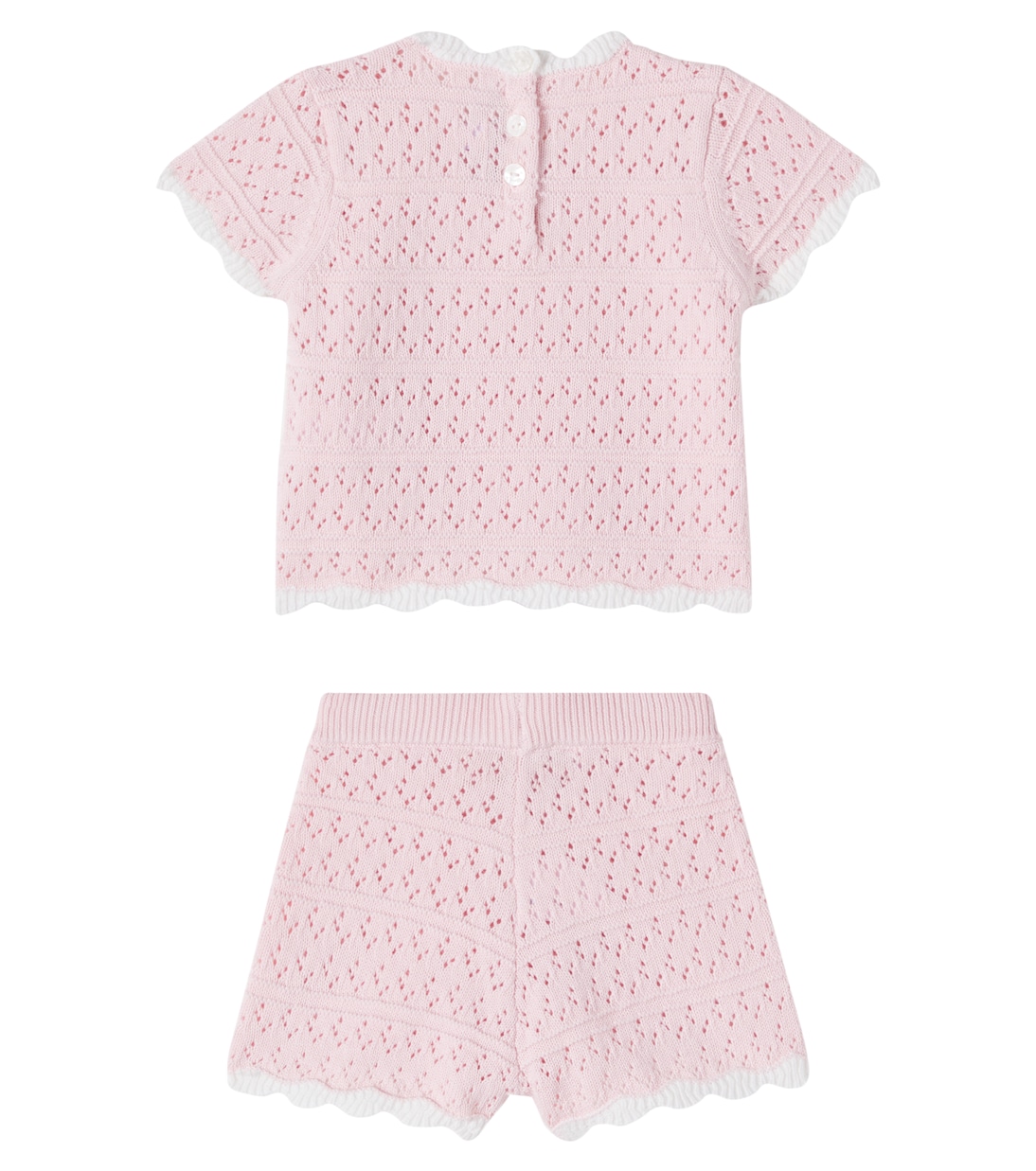 Baby open-knit cotton top and shorts set | Tartine et Chocolat