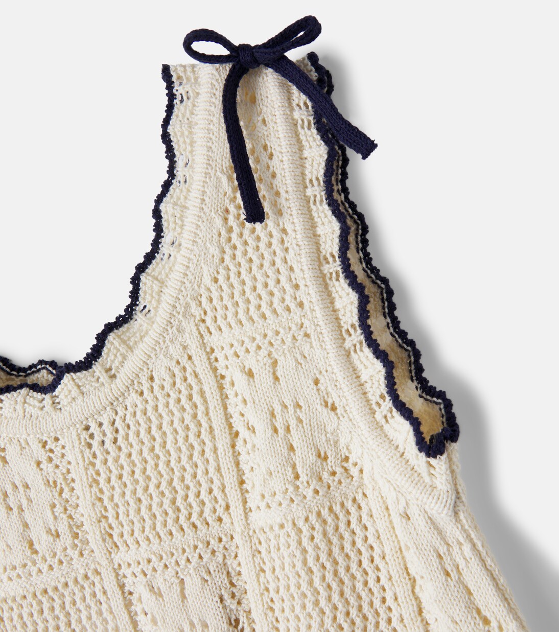 Elina bow-detail crochet cotton dress | Bebe Organic