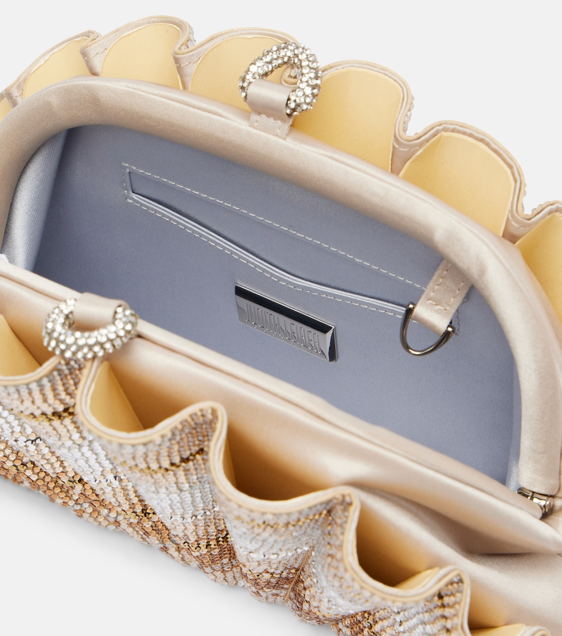 Origami Fan crystal-embellished clutch | Judith Leiber Couture