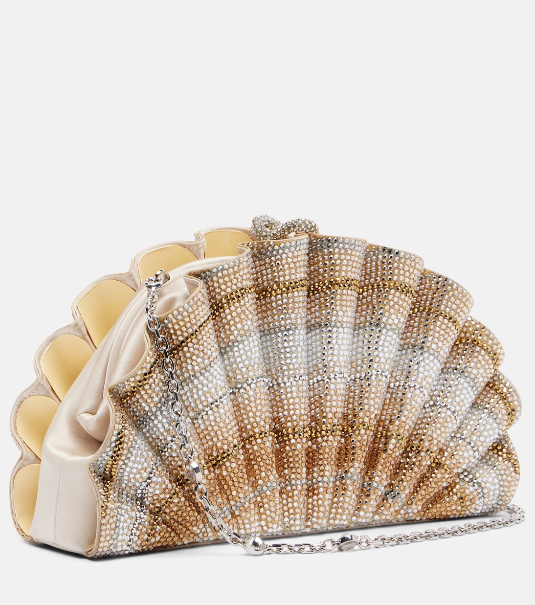 Origami Fan crystal-embellished clutch | Judith Leiber Couture