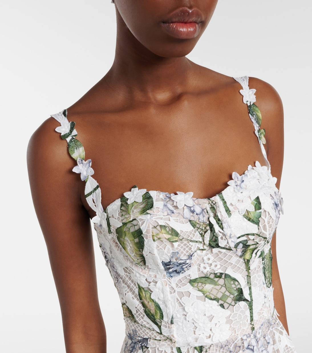 Robe longue à fleurs | Oscar de la Renta