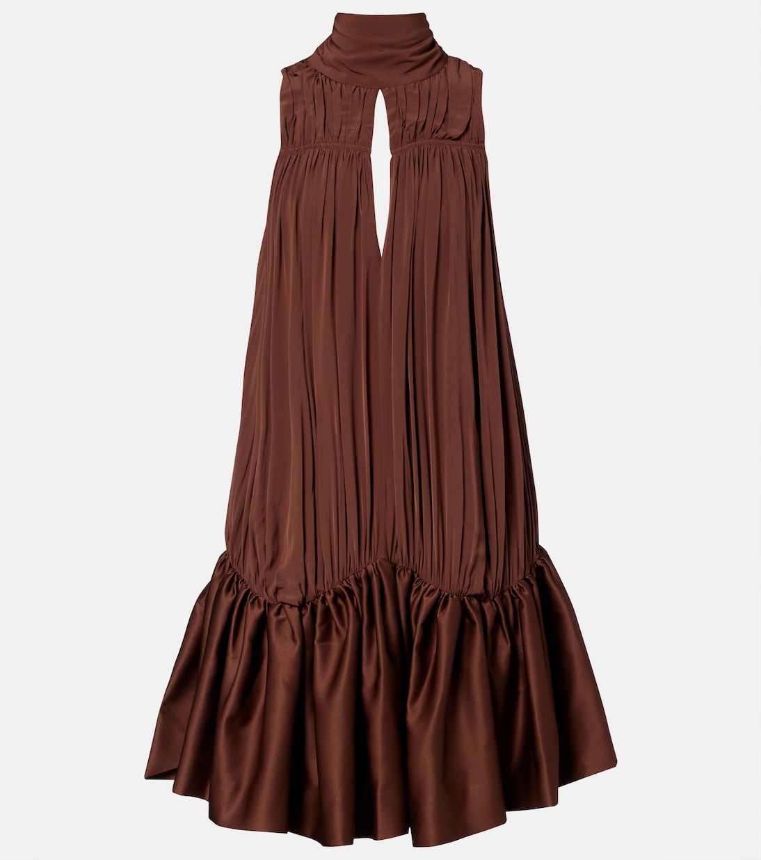 Tie-neck draped minidress | Rotate