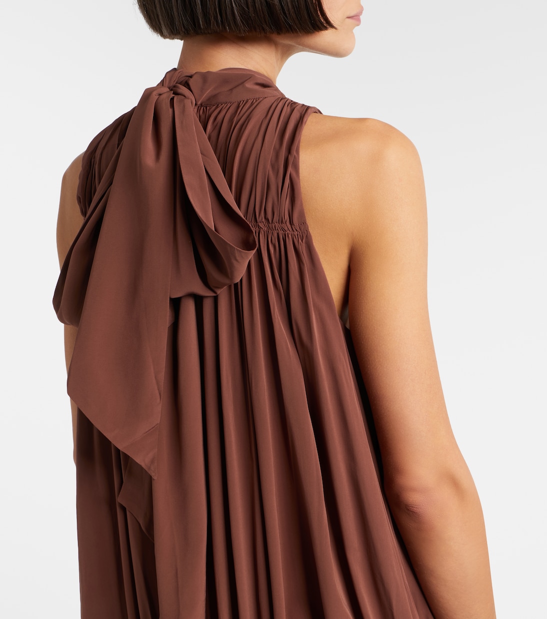 Tie-neck draped minidress | Rotate