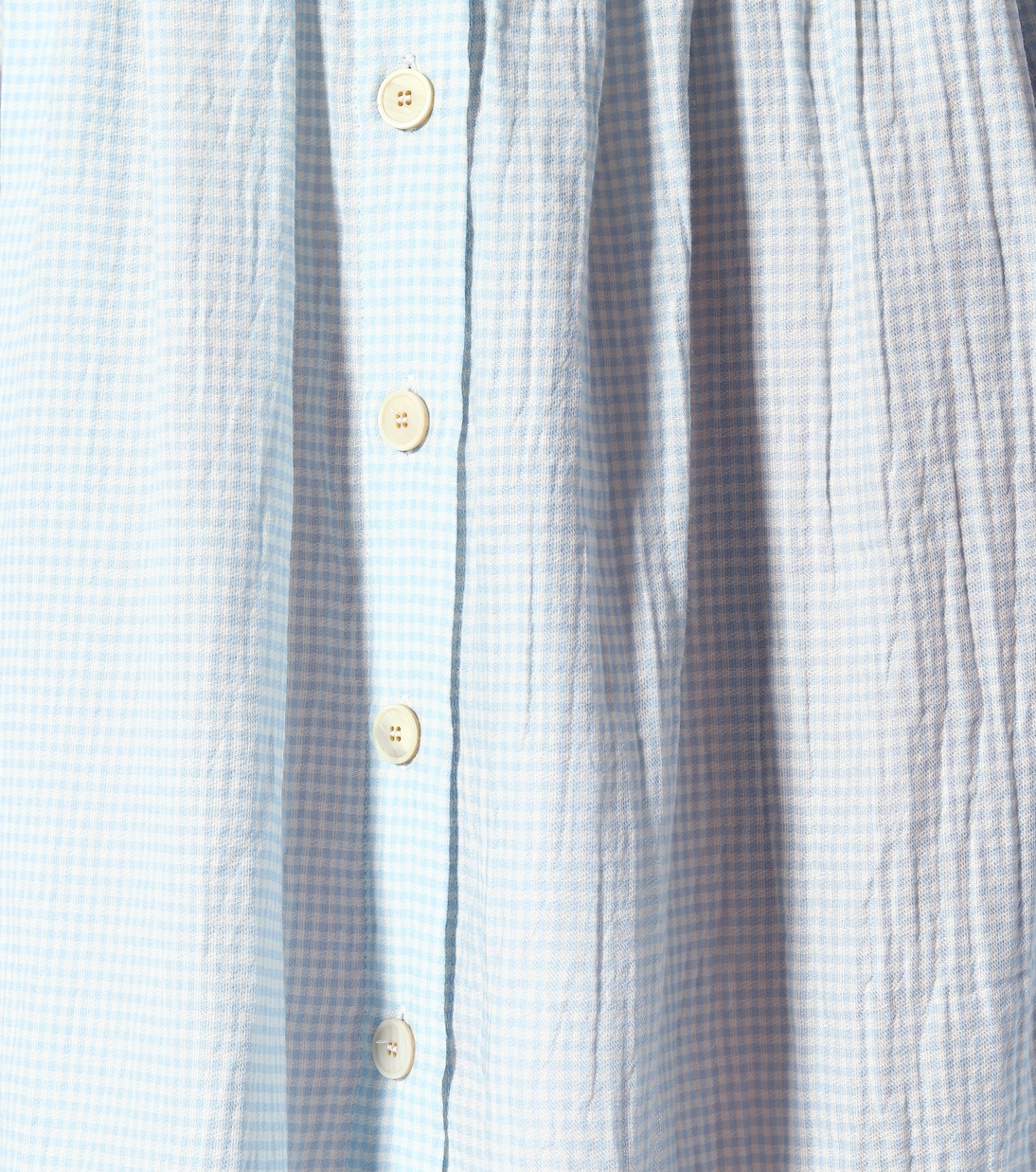 Falda midi Olivo de algodón con diseño gingham | Brock Collection