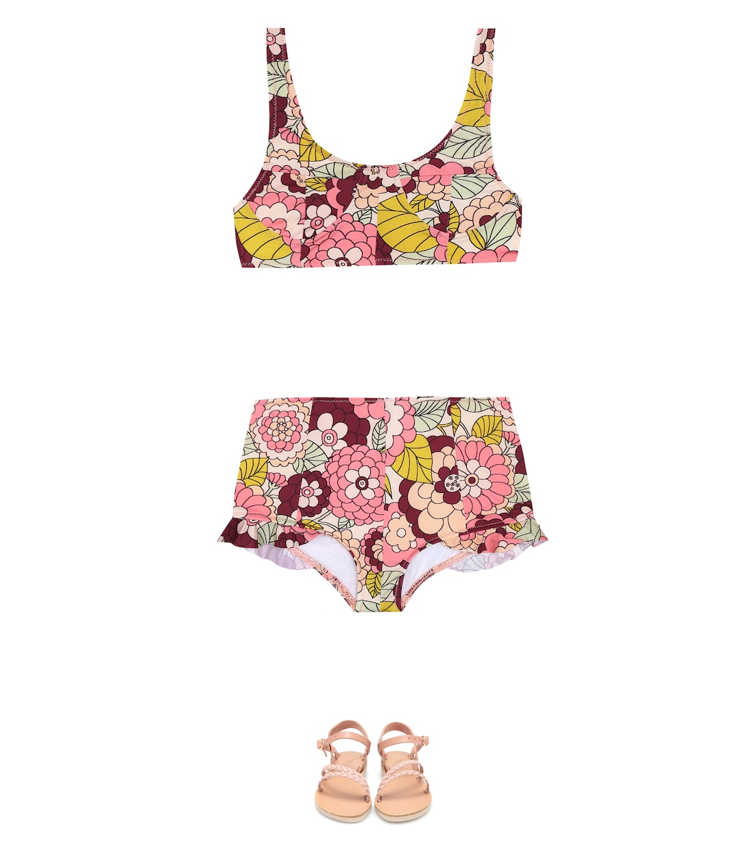 Haut de bikini bandeau imprimé | Dodo Bar Or Kids