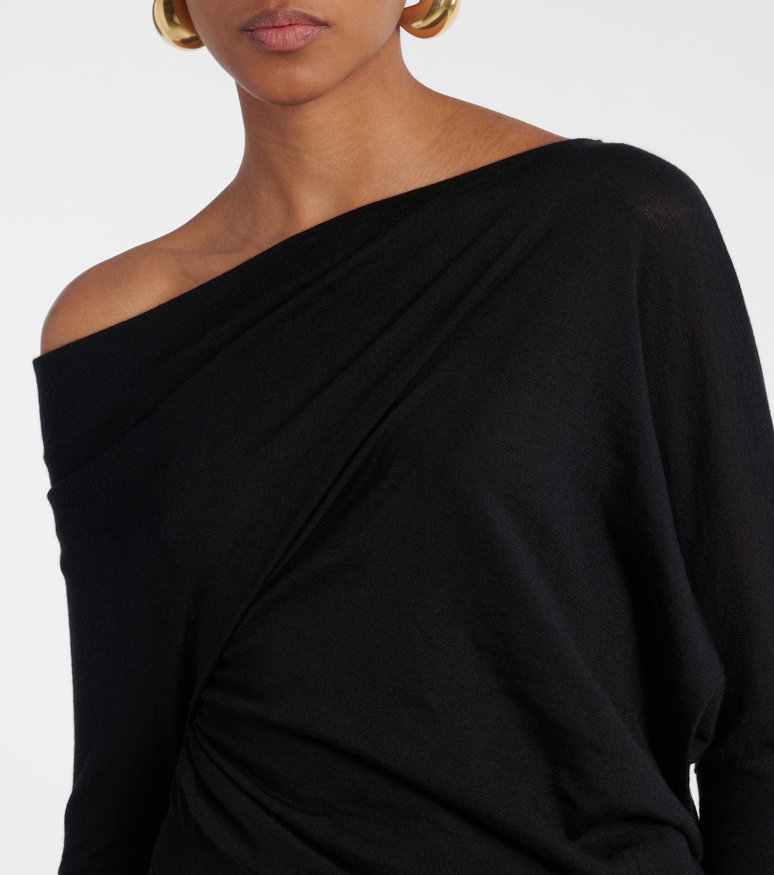 Pullover in cashmere e seta con scollo bardot | Tom Ford