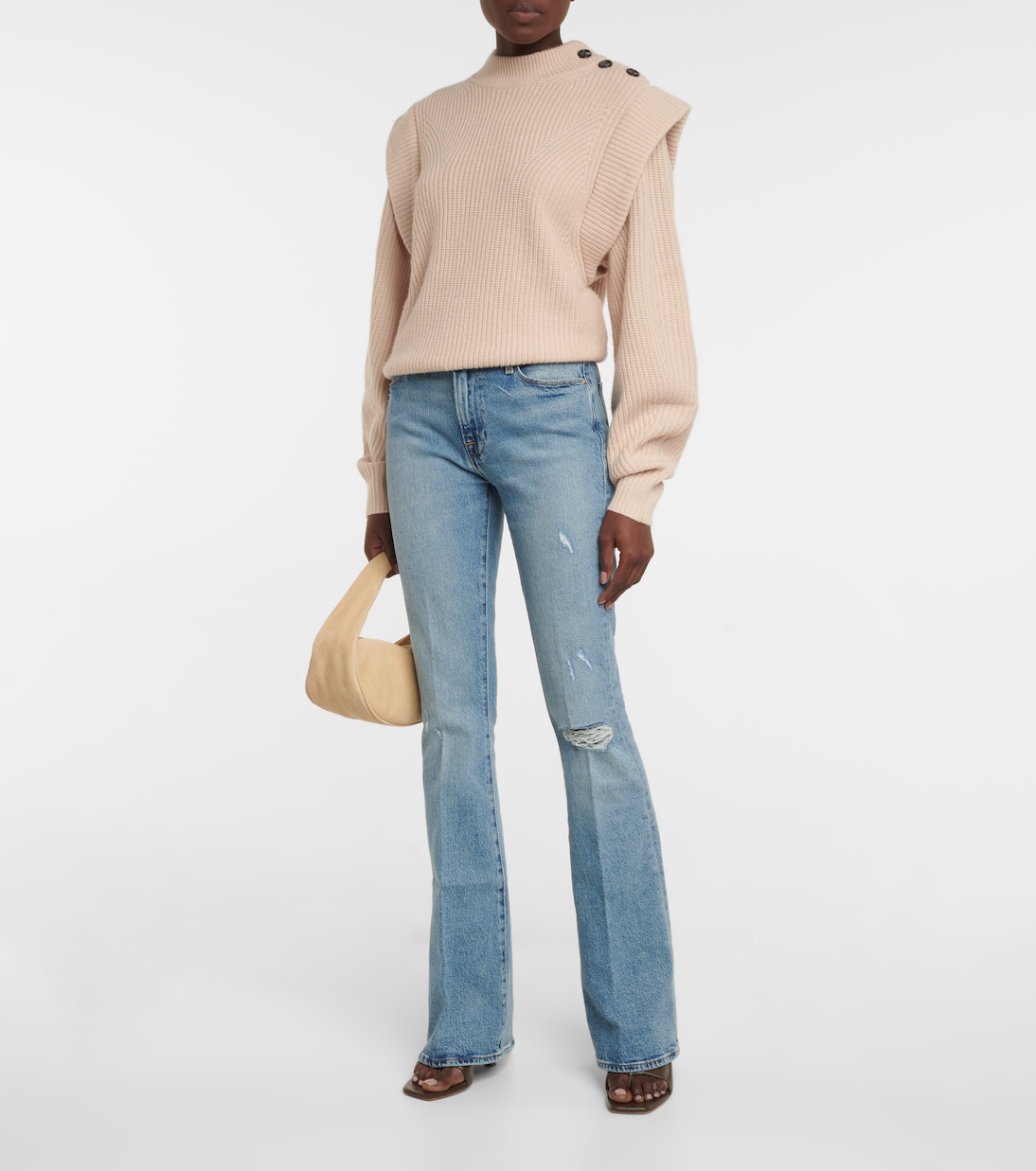 Jeans flared distressed Le High Flare | Frame