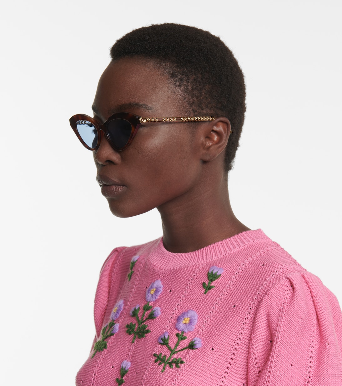 Occhiali da sole con ciondoli GG | Gucci