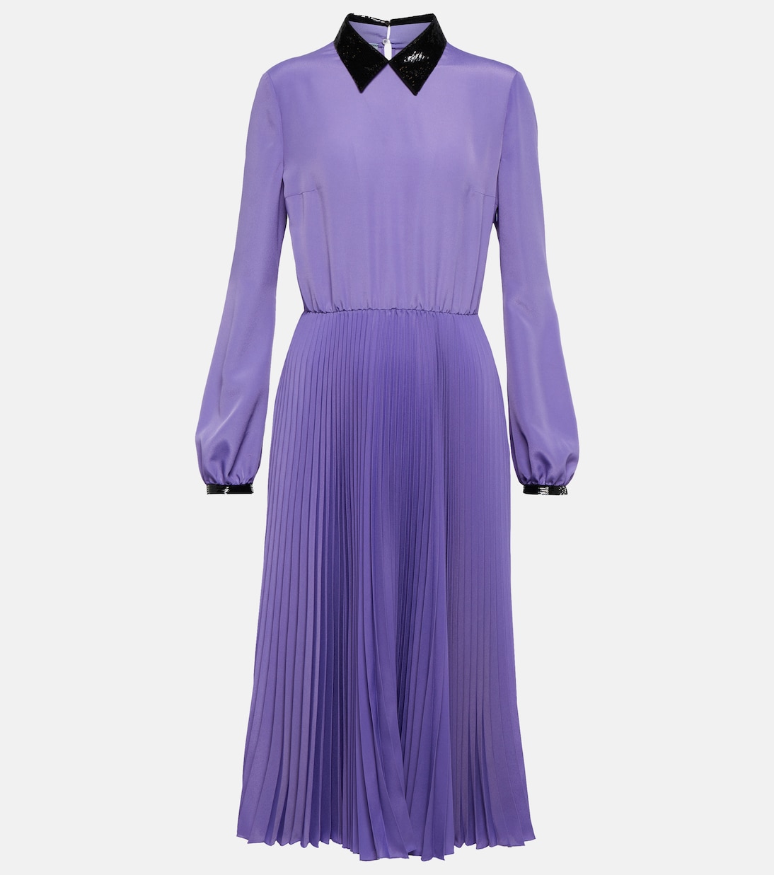 Robe midi en crêpe à sequins | Prada