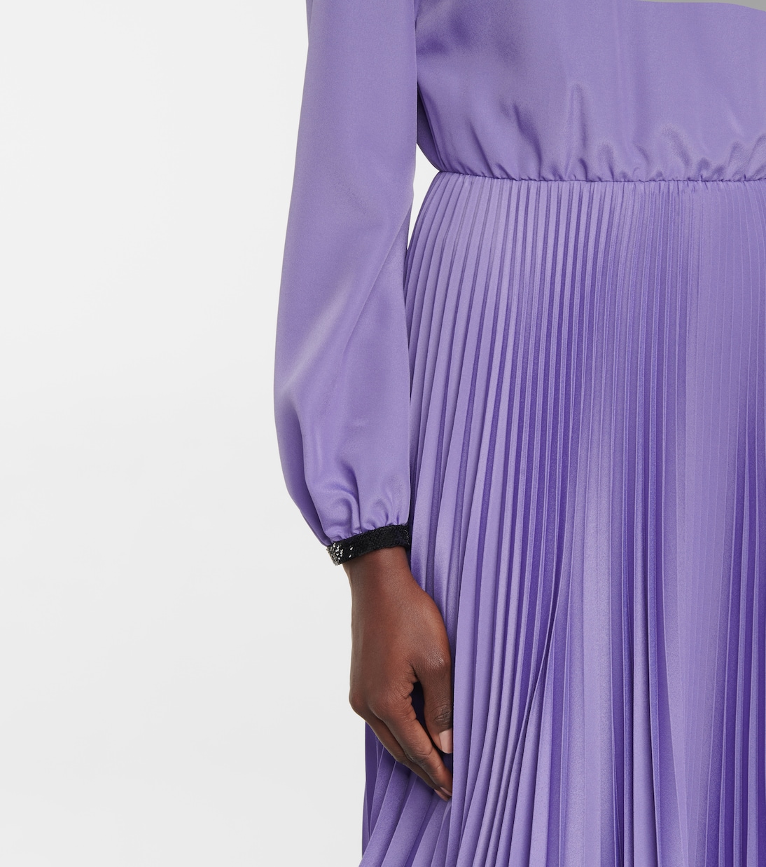 Robe midi en crêpe à sequins | Prada