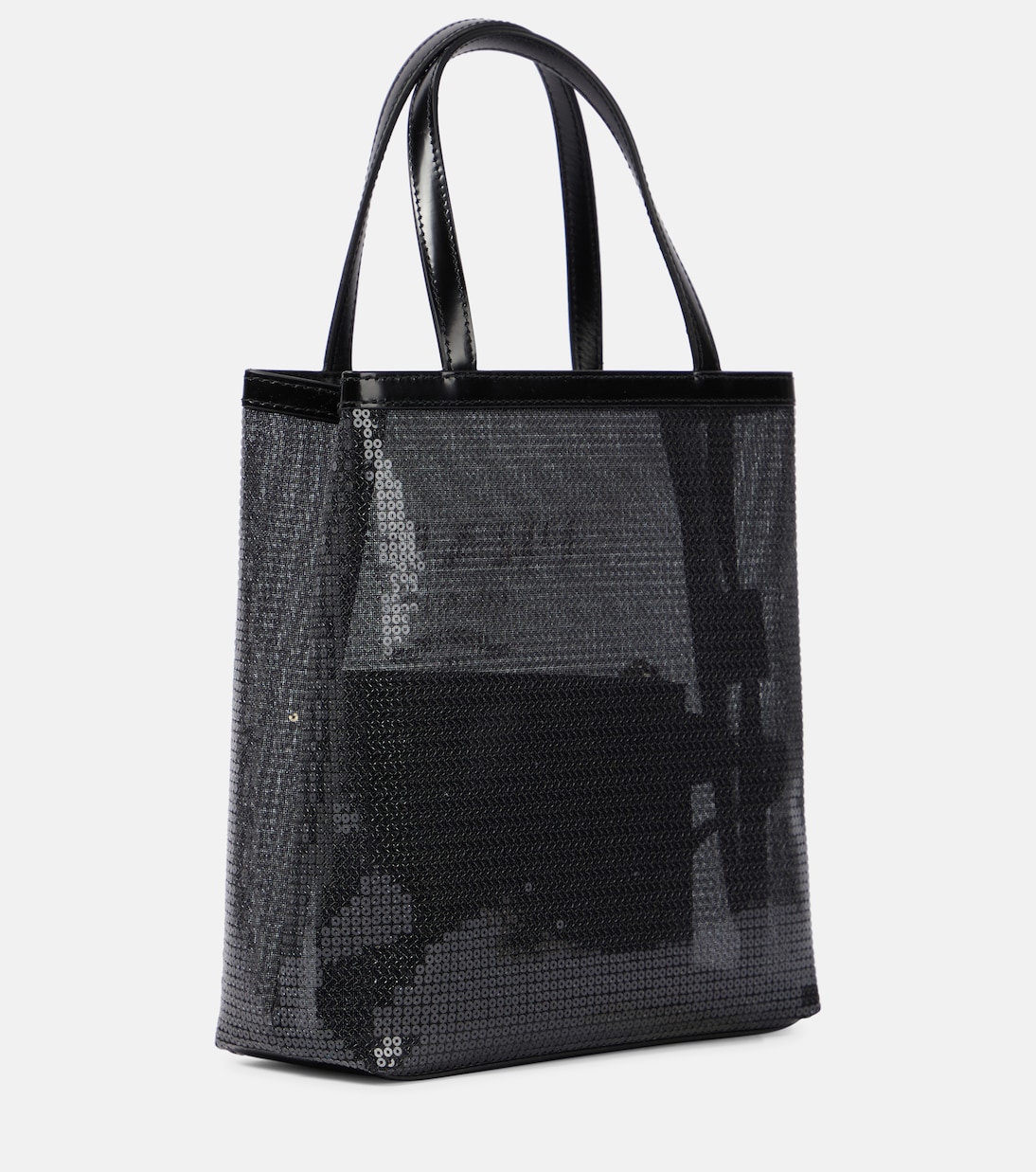 Shopper Small in rete con paillettes | Prada
