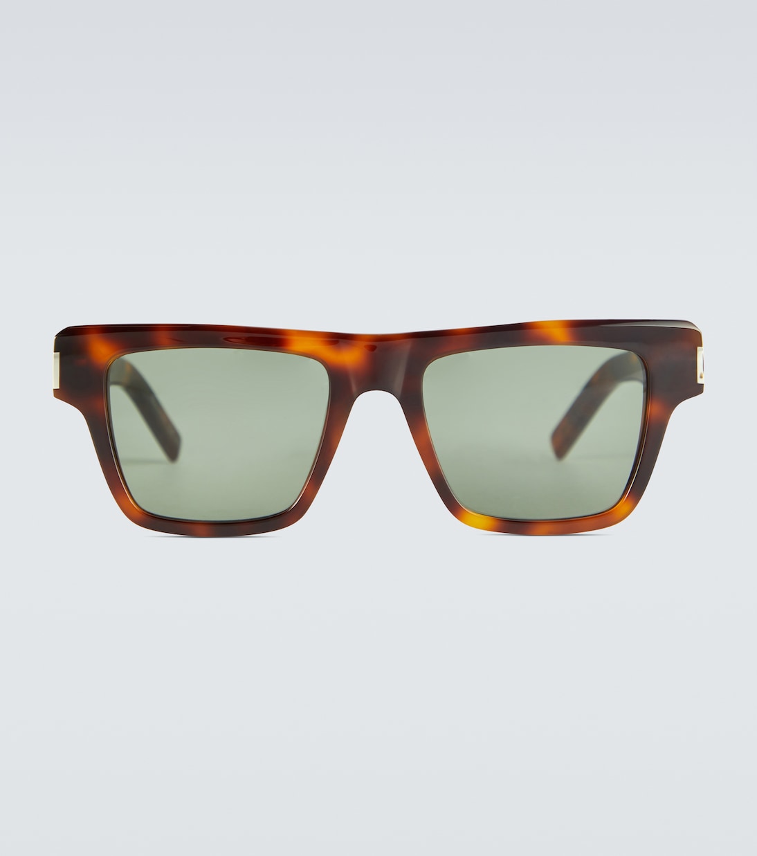 Square frame acetate sunglasses in brown Saint Laurent Mytheresa