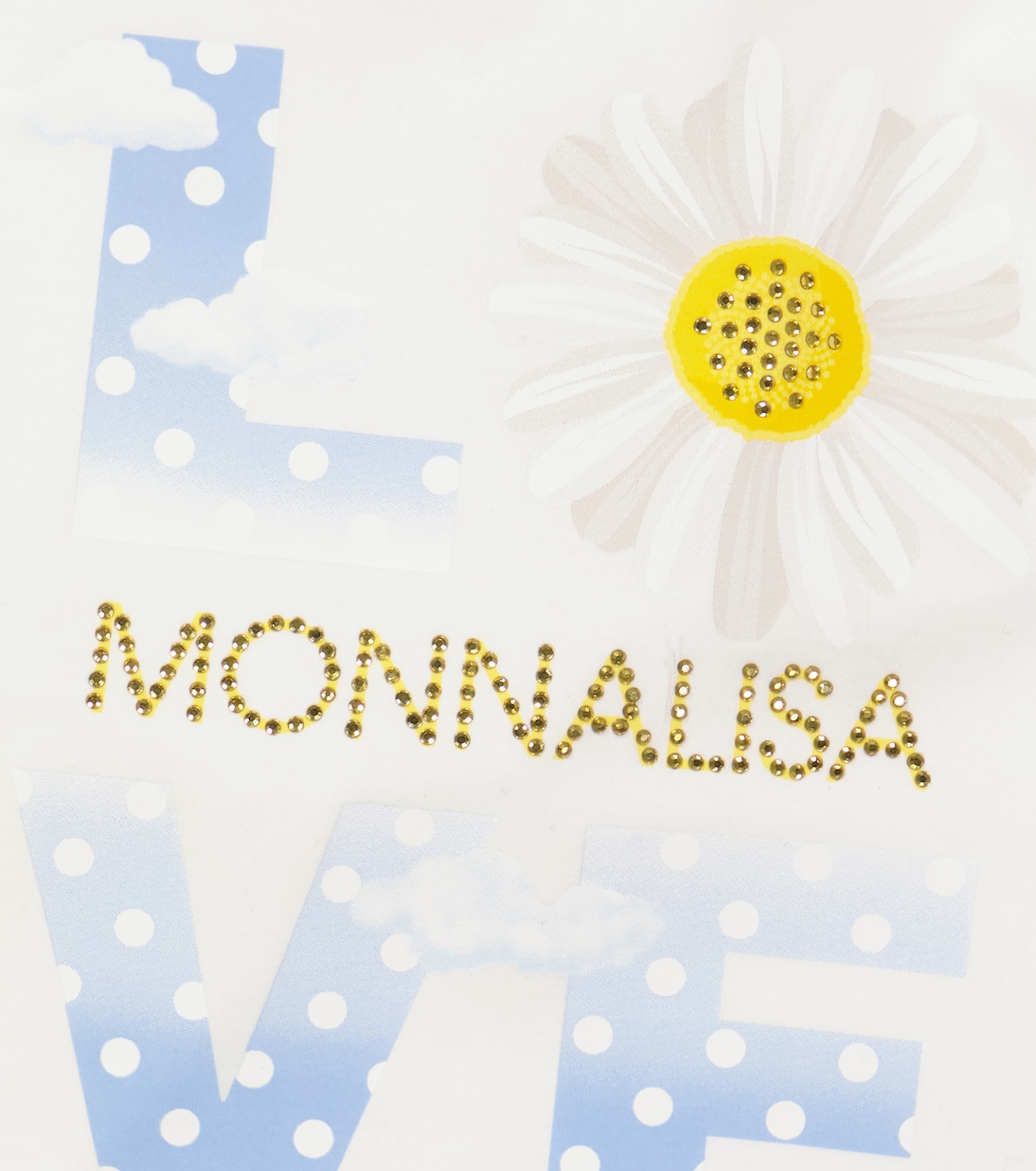 Camiseta en mezcla de algodón adornada | Monnalisa