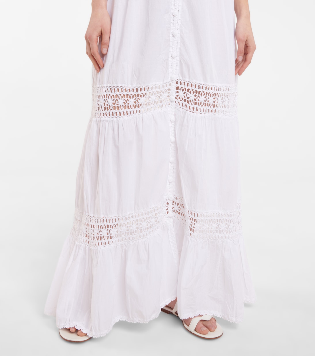 Abigail crochet-paneled maxi dress | Anna Kosturova