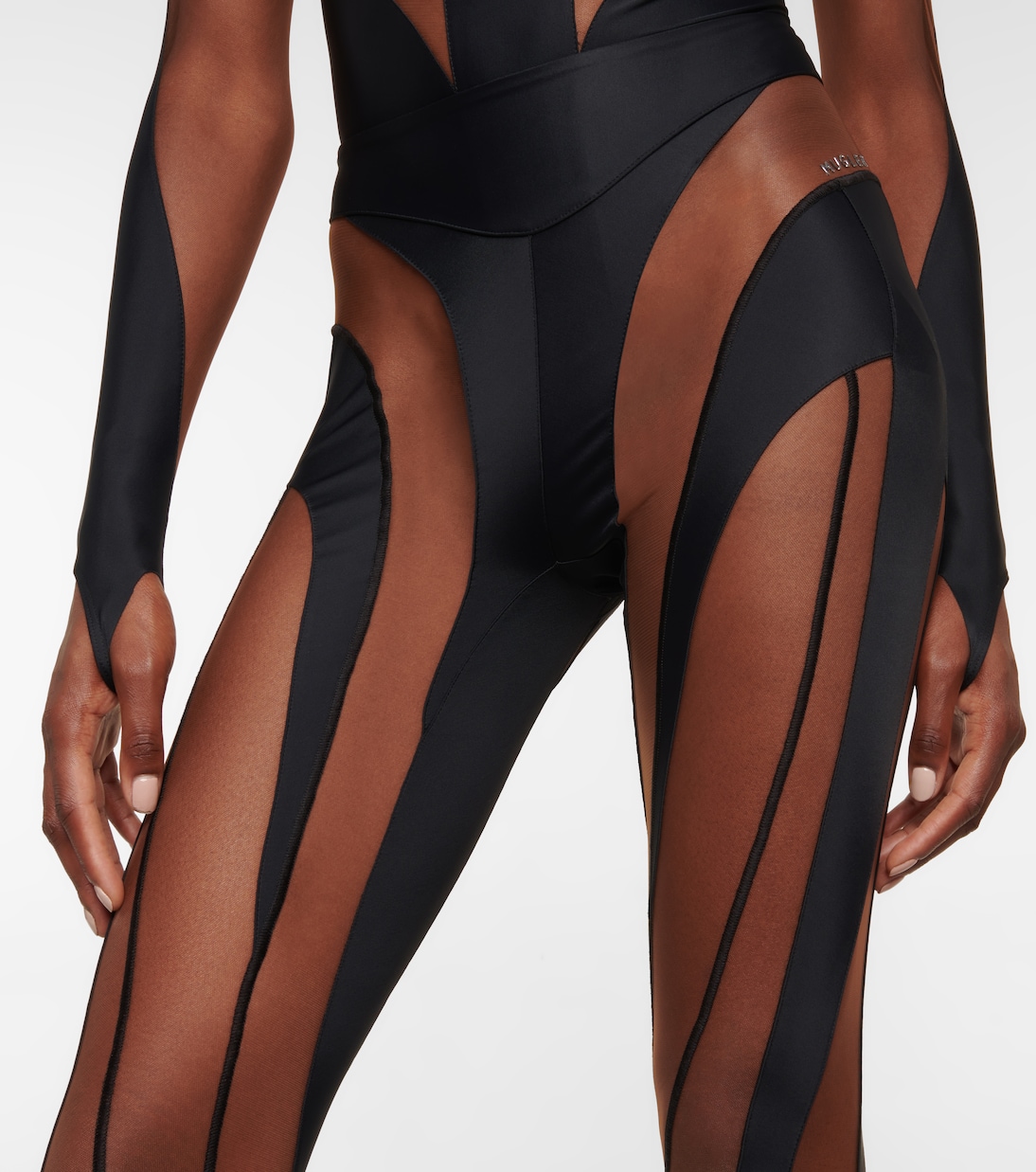 Leggings de punto fino con paneles | Mugler