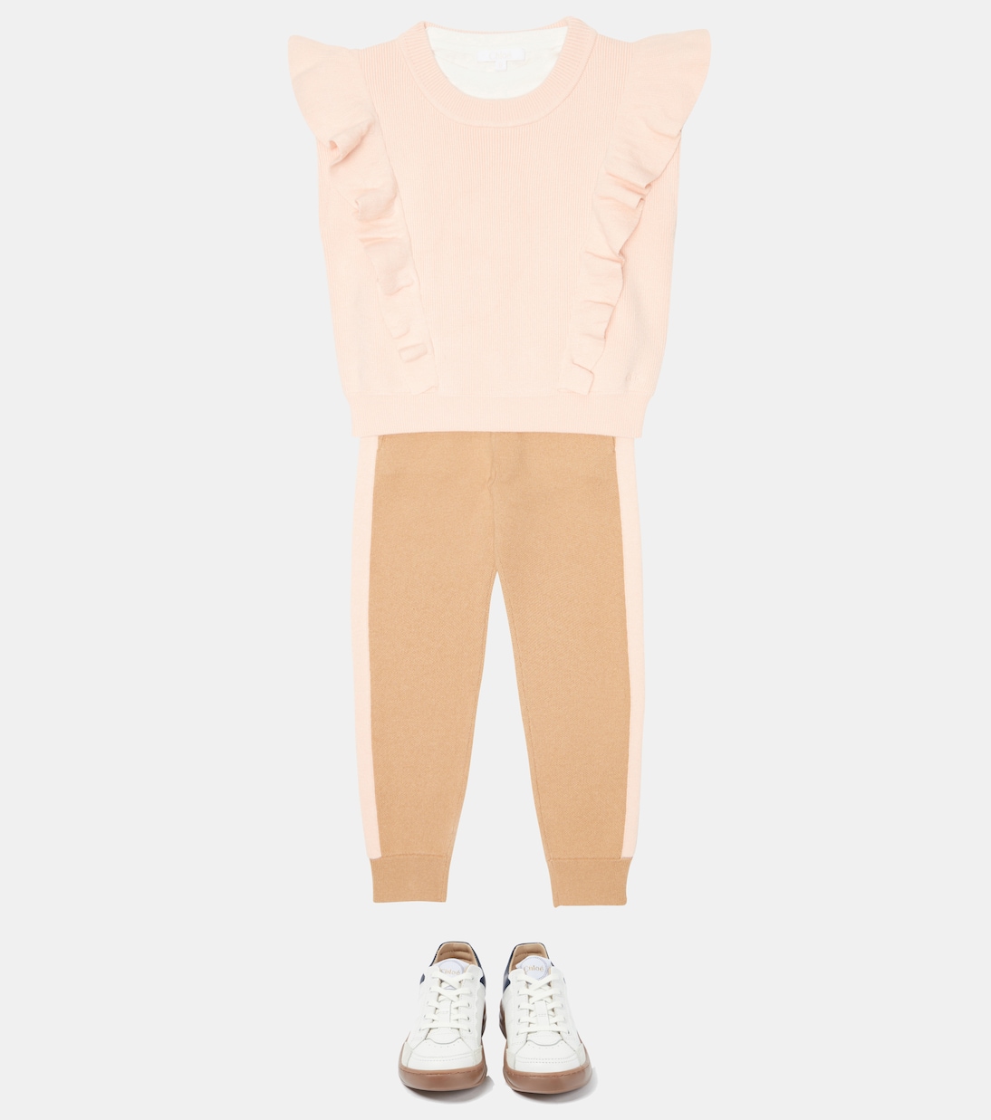 Pullover in cotone e lana a trecce | Chloé Kids