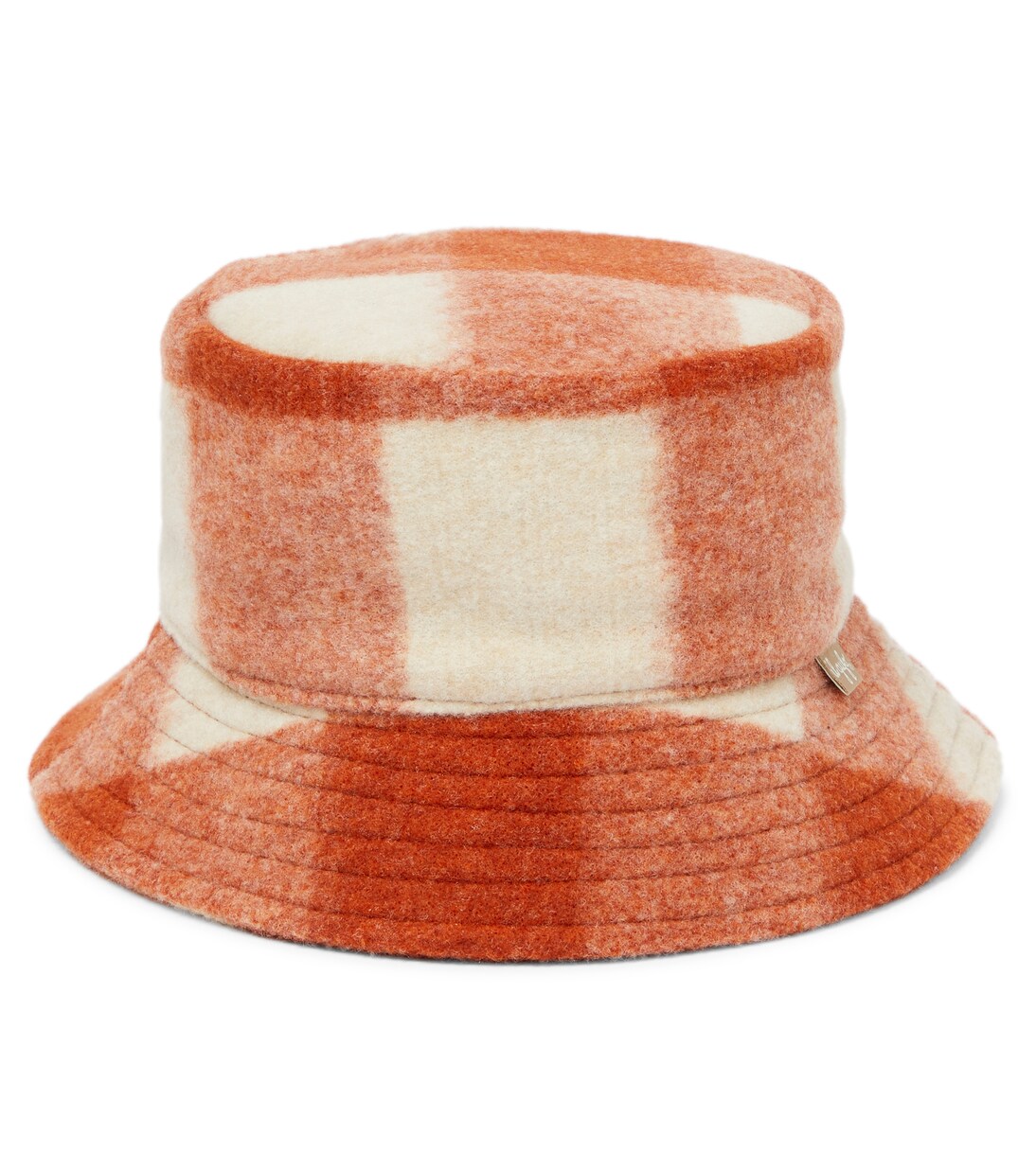 Checked felted bucket hat | Il Gufo