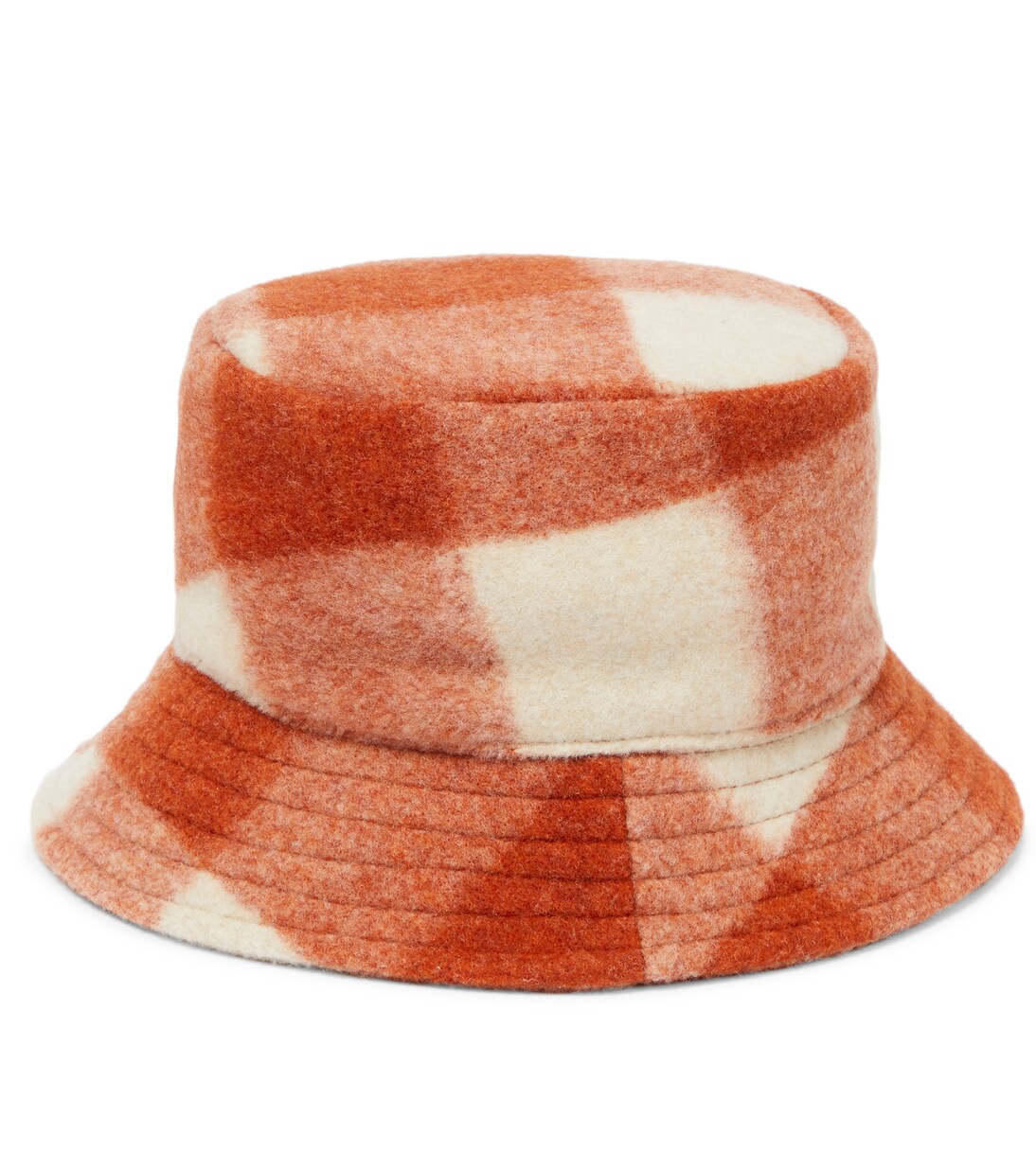Checked felted bucket hat | Il Gufo