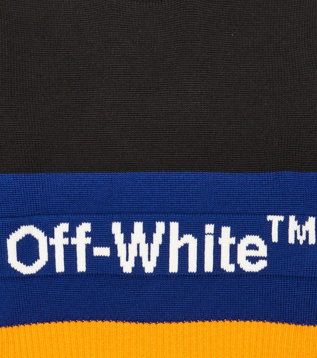 Logo colorblocked wool sweater | Off-White Kids