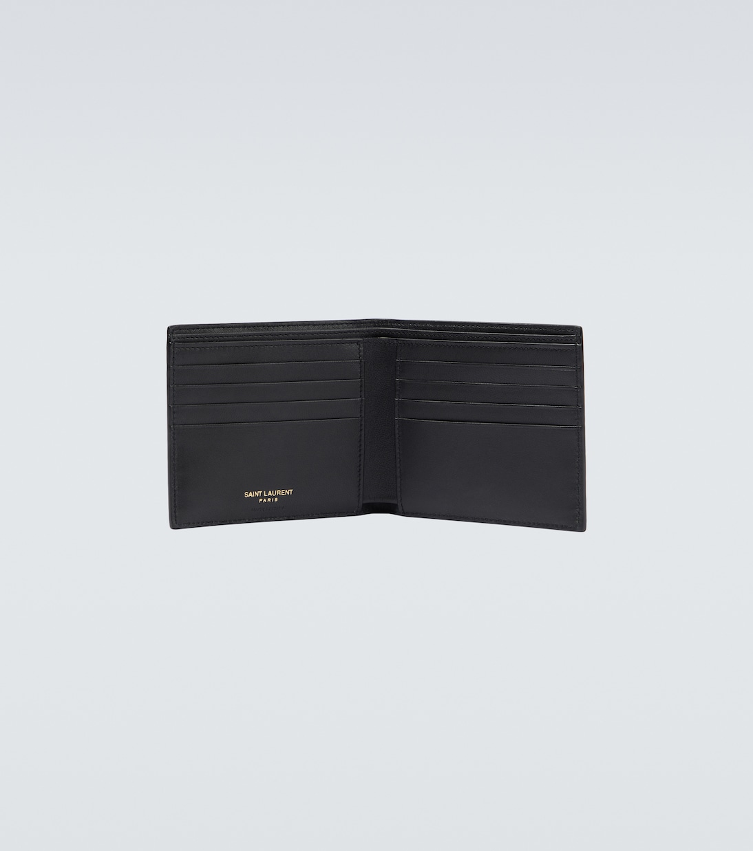 East/West croc-effect bifold wallet | Saint Laurent