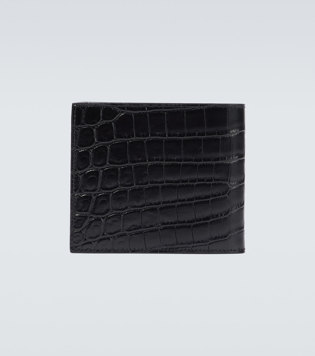 East/West croc-effect bifold wallet | Saint Laurent