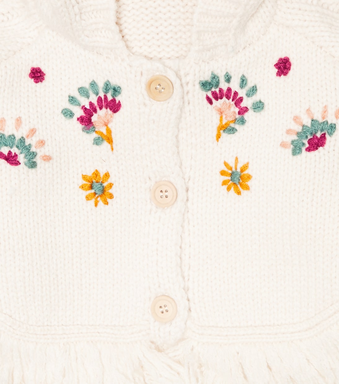 Baby - Cardigan Clara in misto lana con cappuccio | Louise Misha