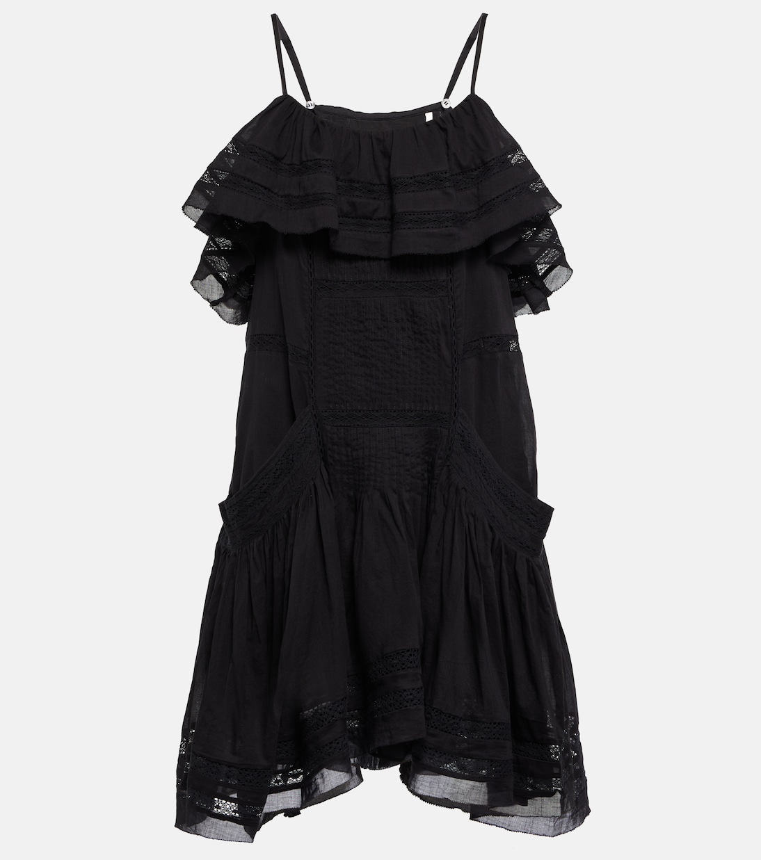 Vestido corto Moly de algodón a capas | Marant Etoile