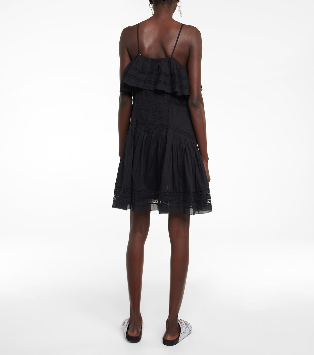Vestido corto Moly de algodón a capas | Marant Etoile